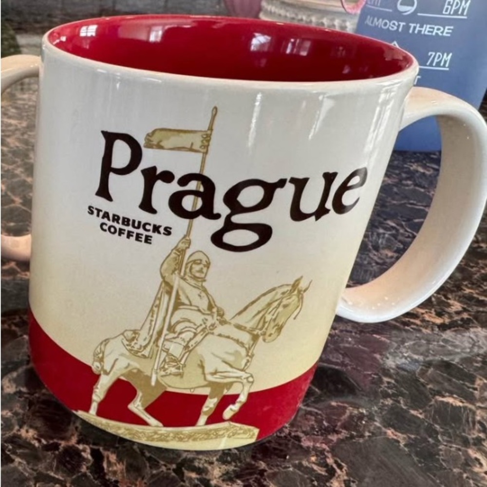 Starbucks 2015 Prague Mug - Red and Cream